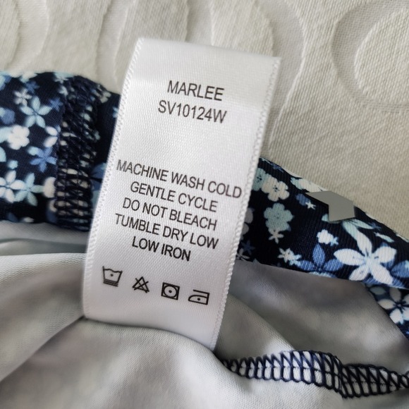 NWT 1764 Signature Sleeveless Floral Polo Top M Blue Tennis Golf Pickleball - Picture 14 of 14